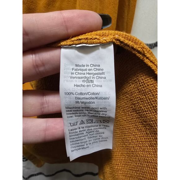 J. Crew mustard yellow open long sleeve cardigan with pockets XL - Picture 8 of 11